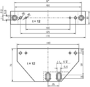 PI M-590.00 Three-Point Support Set Drawing
