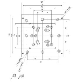PI M-403.AP3 Adapter Plate Drawing
