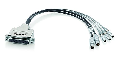 Adapter Cable, Sub-D 25 to LEMO Connector
